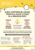 Farm visitors be aware Tropical Race (TR4) is a serious pest